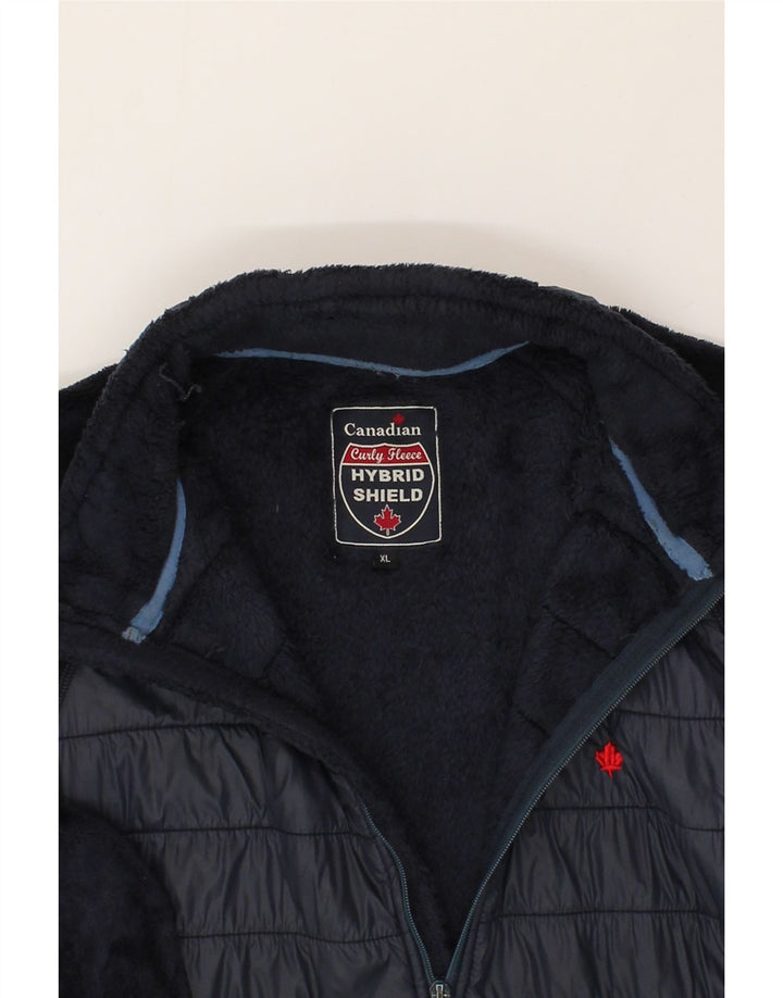 CANADIAN Womens Fleece Jacket UK 18 XL Navy Blue Polyester Vintage Canadian and Second-Hand Canadian from Messina Hembry 