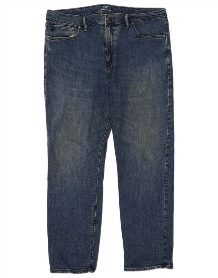 Ανδρικό τζιν ίσιο Marks & Spencer W40 L29 Μπλε βαμβακερό