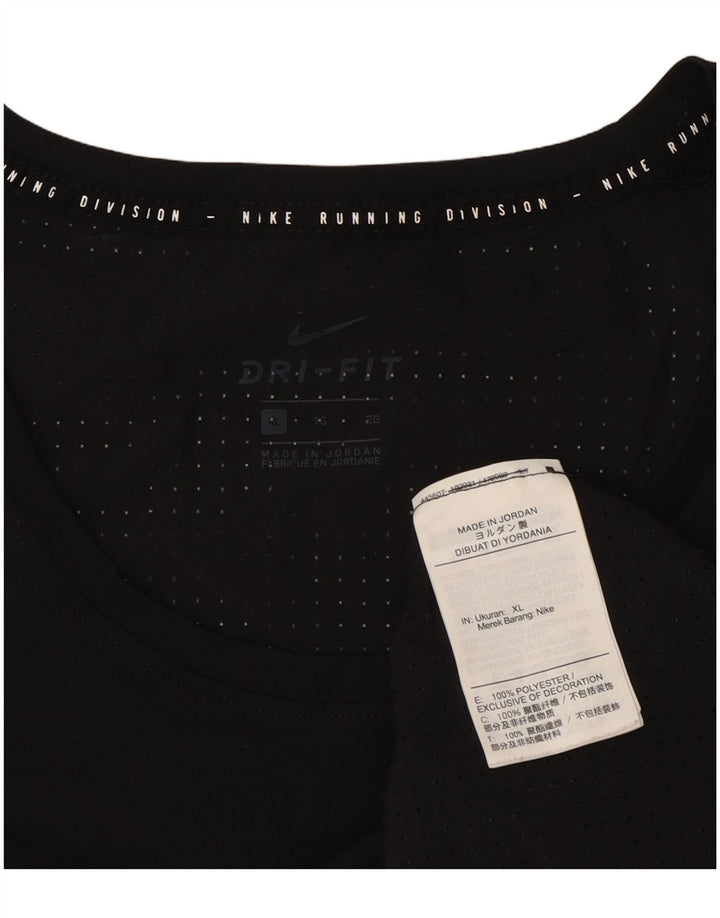 Γραφικό γιλέκο Nike ανδρικό Dri Fit, μαύρο πολυεστέρα XL