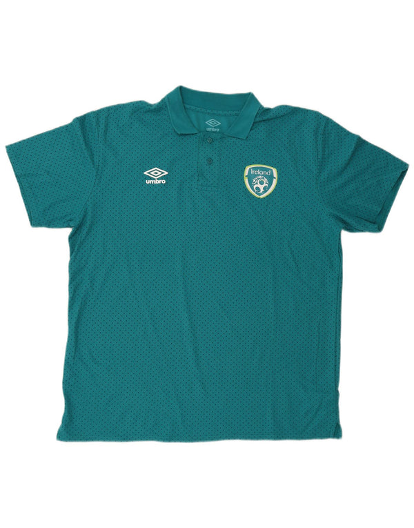 Ανδρικό πουκάμισο πόλο Umbro 2XL Τυρκουάζ