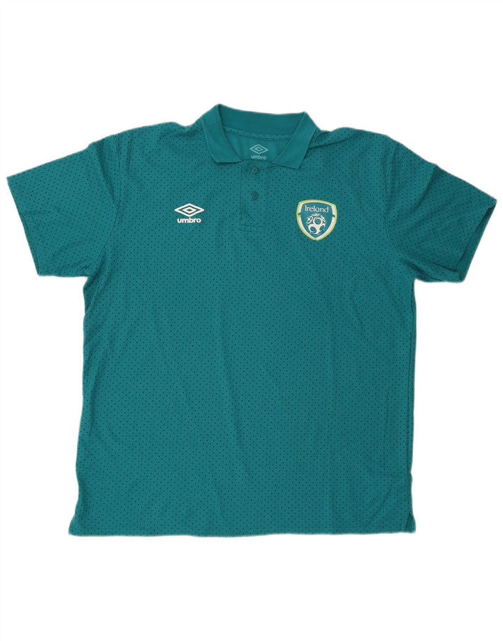 Ανδρικό πουκάμισο πόλο Umbro 2XL Τυρκουάζ