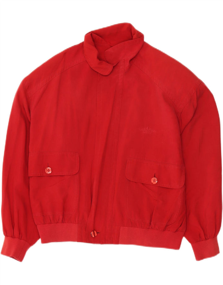 JOCKEY Ανδρικό Bomber Jacket UK 38 Medium Red Silk