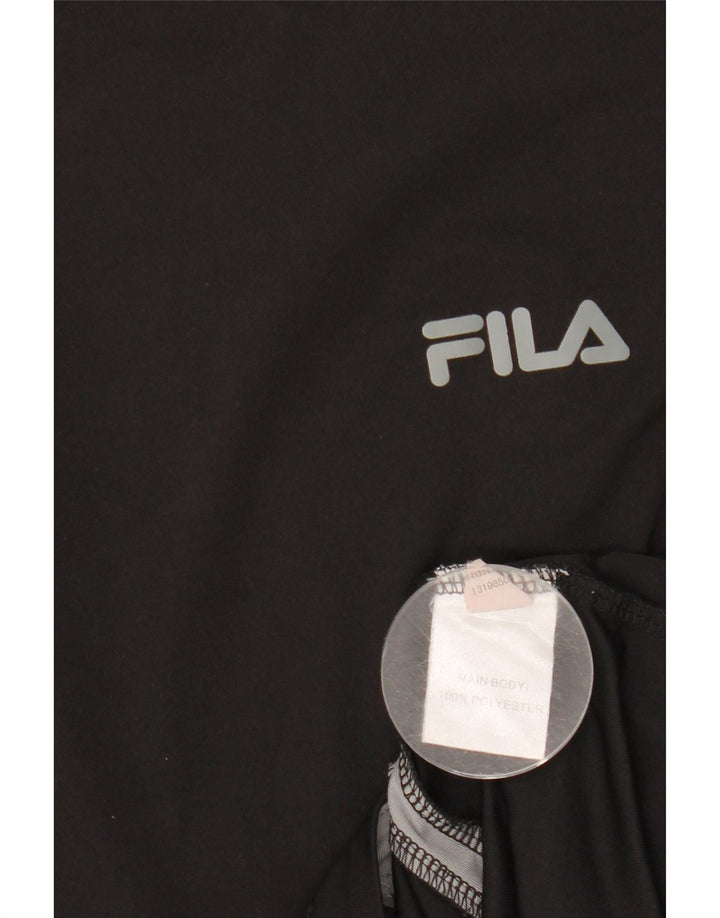 Ανδρικό T-Shirt FILA Top Medium Black Colourblock Πολυεστέρας