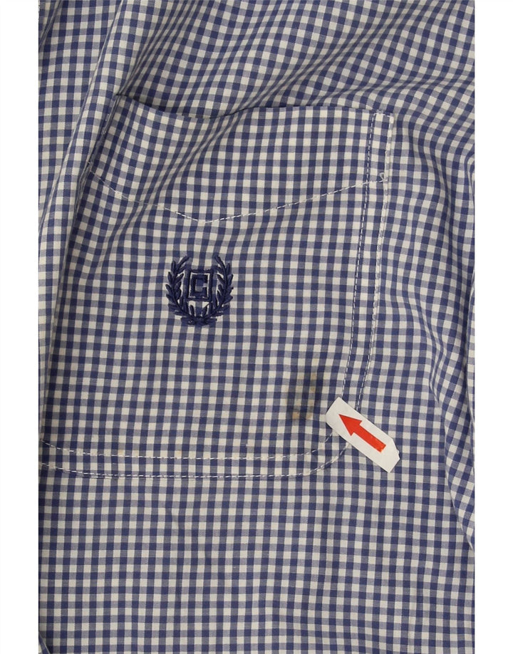 Chaps Ανδρικό πουκάμισο 2XL Blue Check Cotton