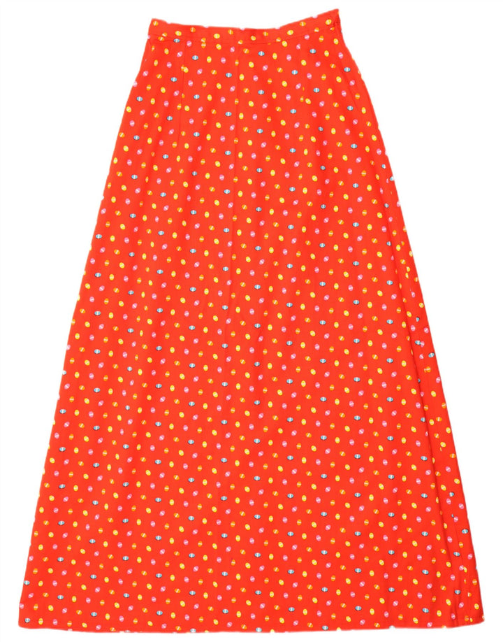 VINTAGE Γυναικεία Maxi Φούστα W26 Small Red Spotted