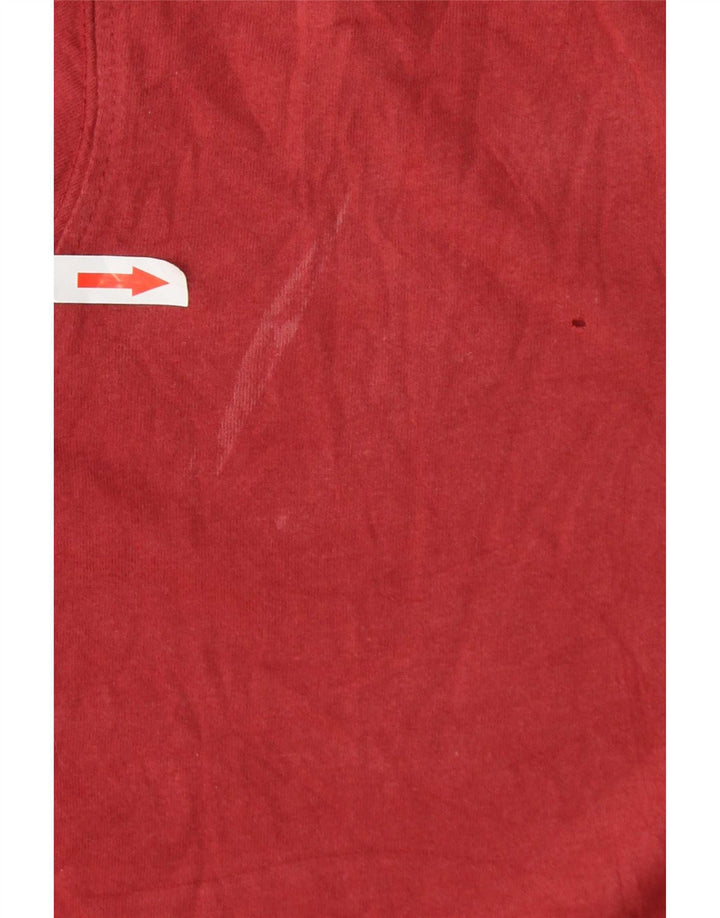 Sergio Tacchini Ανδρικό T-Shirt Top Small Maroon Βαμβακερό