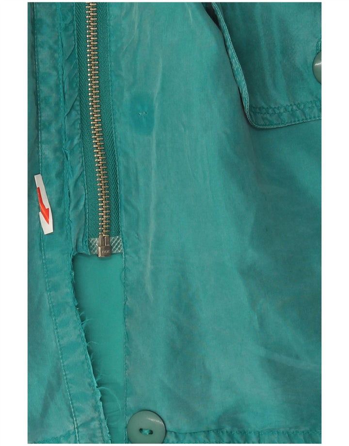 Vintage Γυναικείο Παλτό IT 44 Medium Turquoise Silk