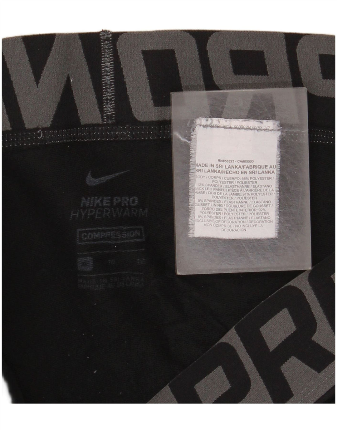 Ανδρικό γραφικό κολάν συμπίεσης NIKE XL μαύρο πολυεστέρα