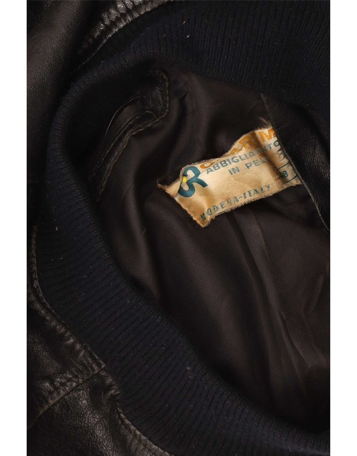 Vintage Ανδρικό Δερμάτινο Μπουφάν IT 48 Medium Μαύρο