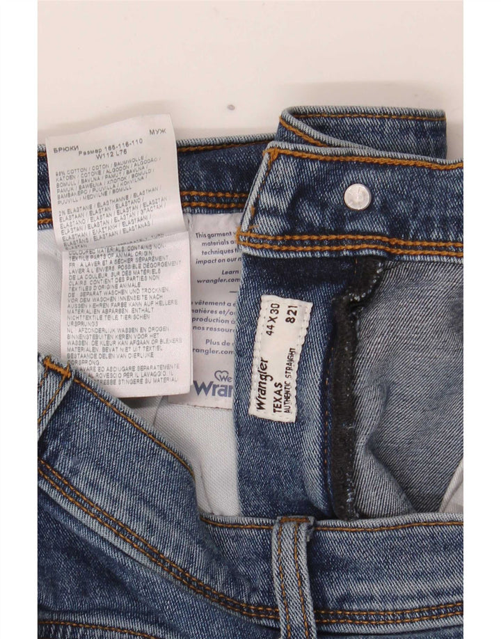 Wrangler Ανδρικό Texas Straight Jeans W44 L30 Μπλε βαμβακερό