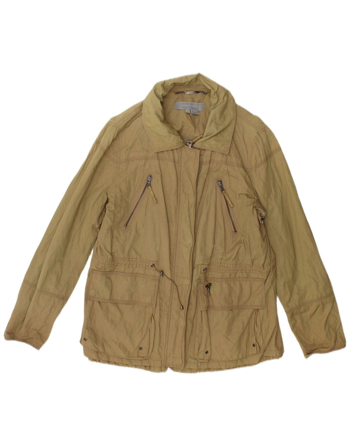 Zara Γυναικείο Utility Jacket UK 16 Large Khaki Cotton