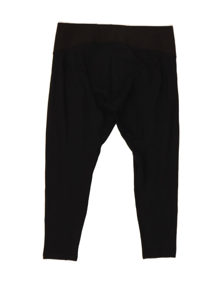 MARKS & SPENCER Womens Capri Leggings UK 20 2XL Black Viscose Vintage Marks & Spencer and Second-Hand Marks & Spencer from Messina Hembry 