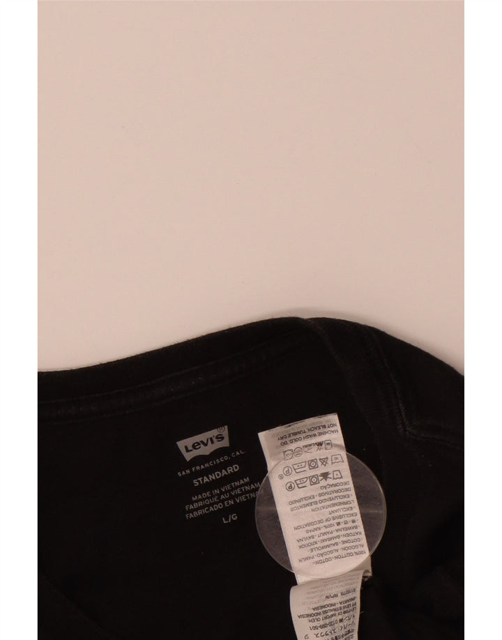 LEVI'S Mens Standard T-Shirt Top Large Black Cotton