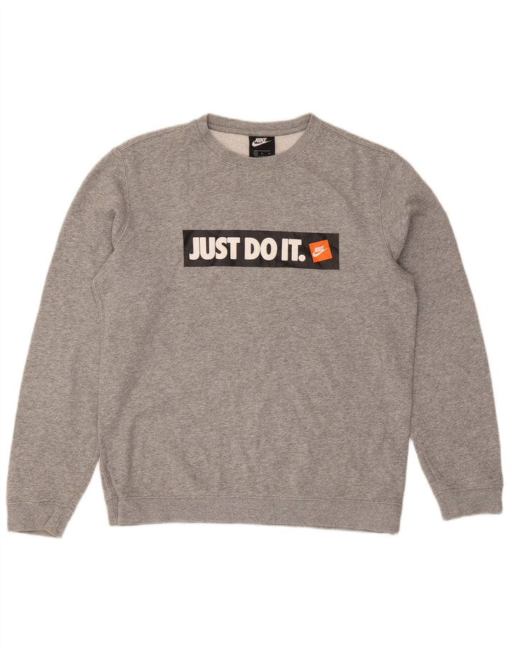 Ανδρικό φούτερ Nike Graphic Regular Fit Jumper Μεσαίο γκρι βαμβακερό