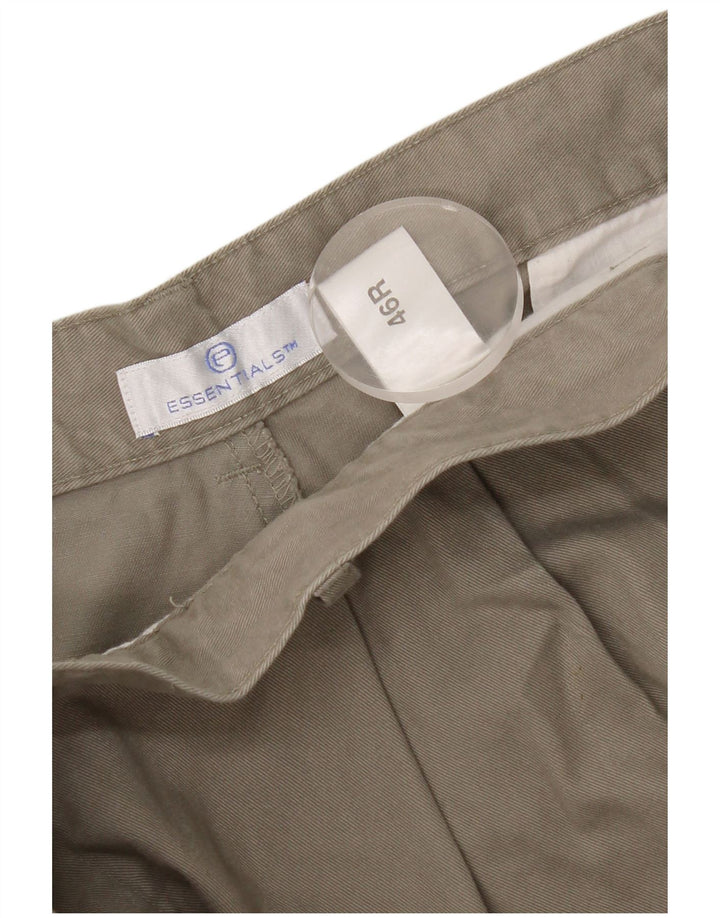 Essentials Ανδρικό παντελόνι Chino με καρφίτσα W46 L30 Γκρι βαμβακερό