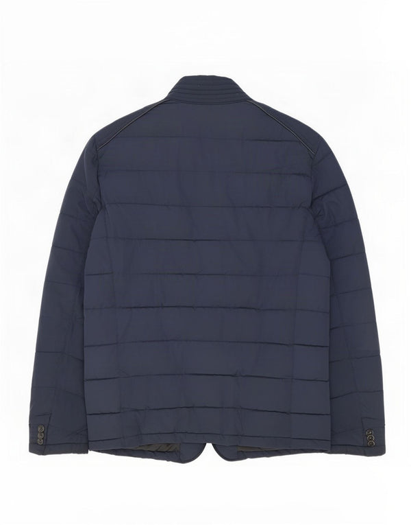 Zara Ανδρικό μπουφάν με επένδυση UK 38 Medium Navy Blue Polyester