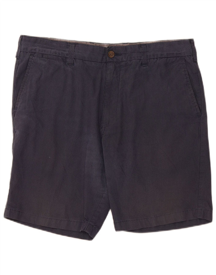 Ανδρικό σορτς Chino Marks & Spencer W36 Μεγάλο Navy Blue από βαμβακερό Gingham