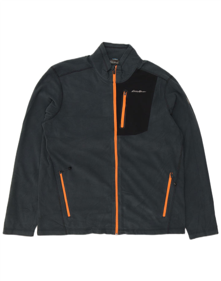 EDDIE BAUER Ανδρικό Fleece Jacket UK 40 Large Blue Colorblock Nylon
