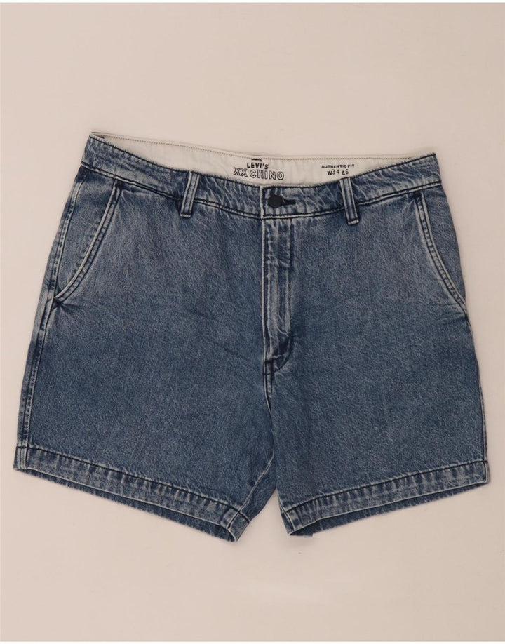 Γυναικείο τζιν σορτς chino Levi's W34 μεγάλο μπλε βαμβακερό