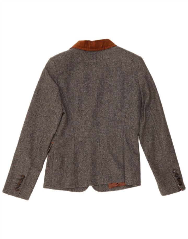 White Label Γυναικείο μπουφάν blazer UK 10 Small Grey Colourblock