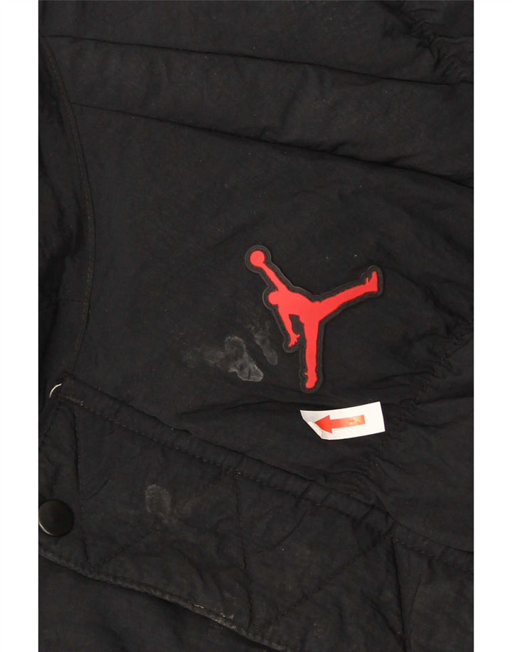Jordan Ανδρικό μπουφάν με κουκούλα UK 36 Small Black Polyester