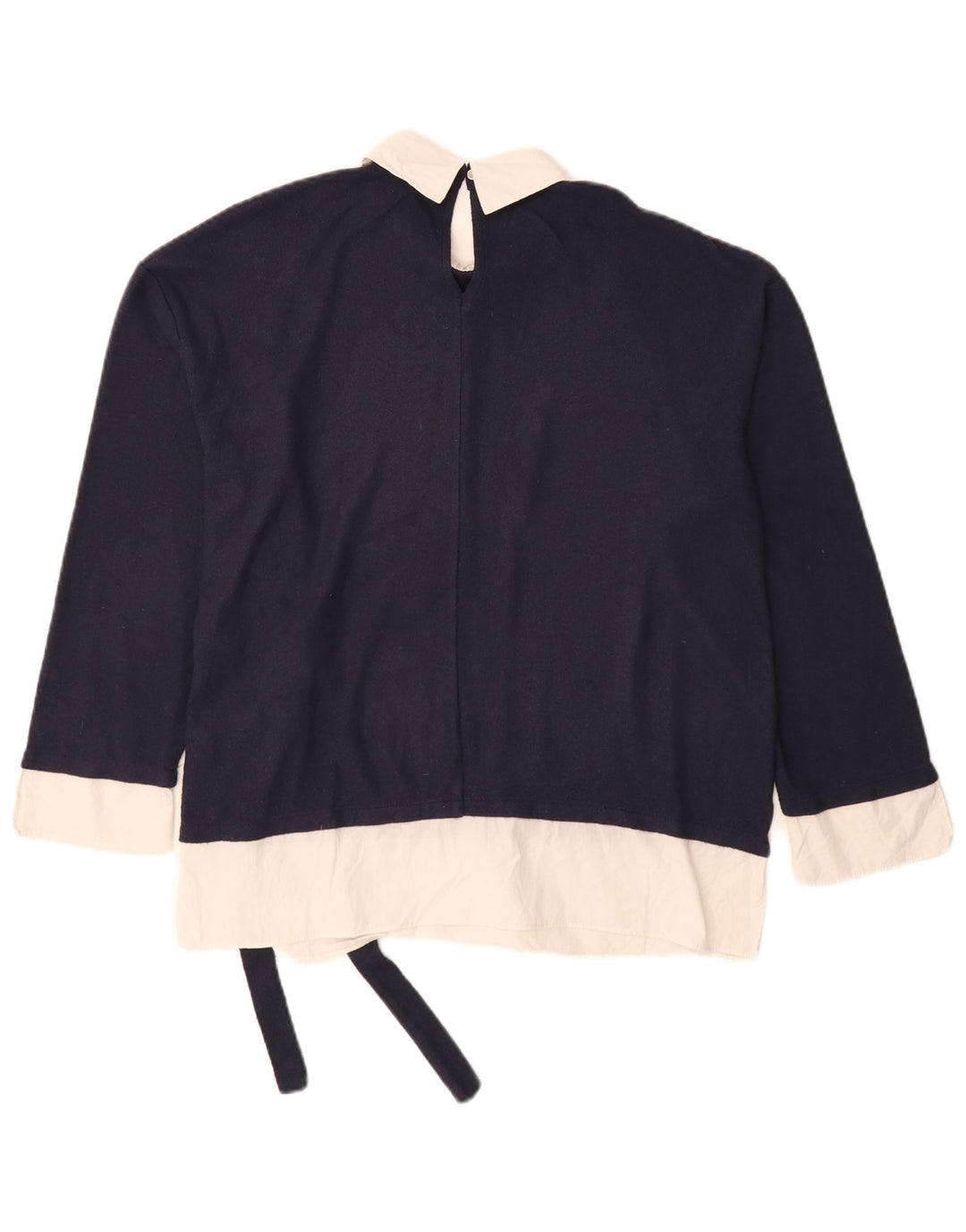 Marks & Spencer Γυναικείο πουλόβερ με λαιμό πόλο UK 12 Medium Navy Blue