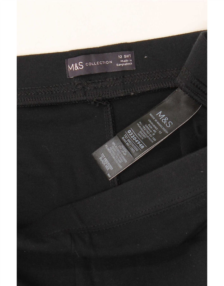 Marks & Spencer Γυναικεία κολάν UK 12 μεσαία μαύρη ριγέ βισκόζη