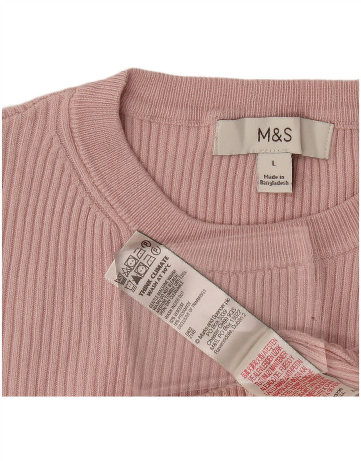 Marks & Spencer γυναικείο μπλουζάκι τοπ UK 14 μεγάλη ροζ βισκόζη