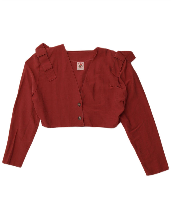 VINTAGE Γυναικείο Crop Top EU 38/40 Medium Pink Viscose