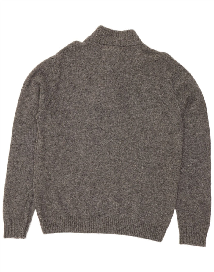 Crew Clothing Ανδρικό πουλόβερ με λαιμό με κουμπιά XL Γκρι μαλλί