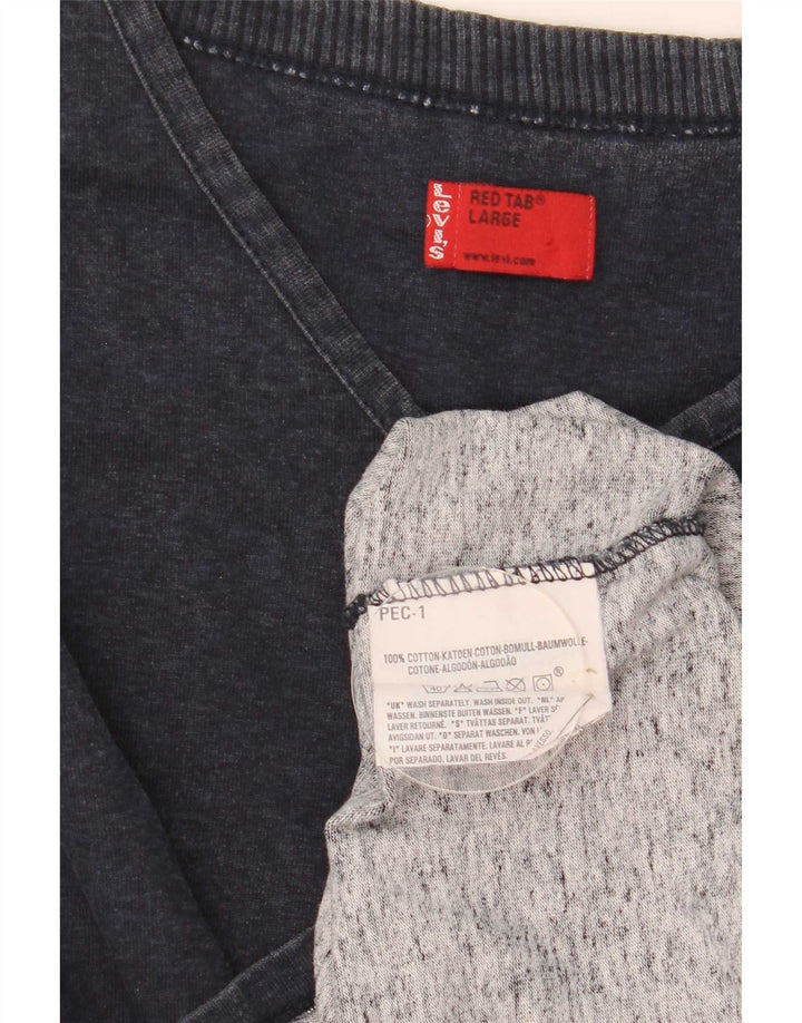Ανδρικό μπλουζάκι Levi's μακρυμάνικο μεγάλο navy μπλε βαμβακερό