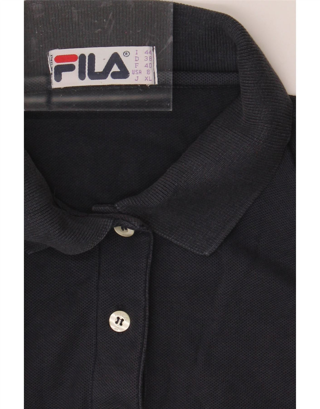 FILA Womens Sleeveless Polo Shirt IT 44 Medium Navy Blue Vintage Fila and Second-Hand Fila from Messina Hembry 
