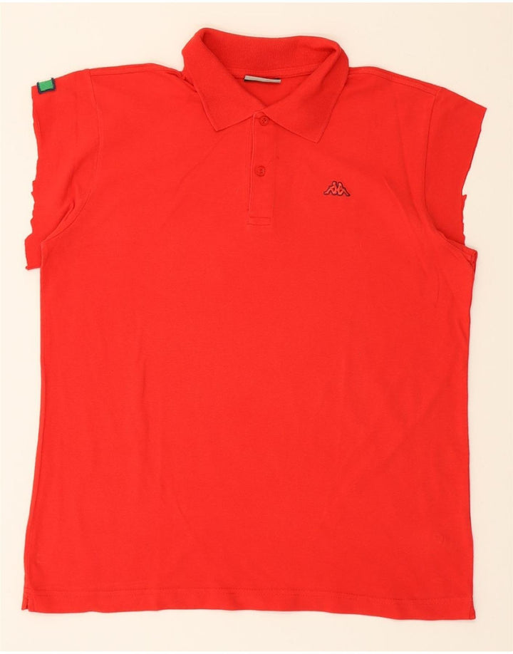 KAPPA Mens Polo Shirt Large Red Cotton Vintage Kappa and Second-Hand Kappa from Messina Hembry 