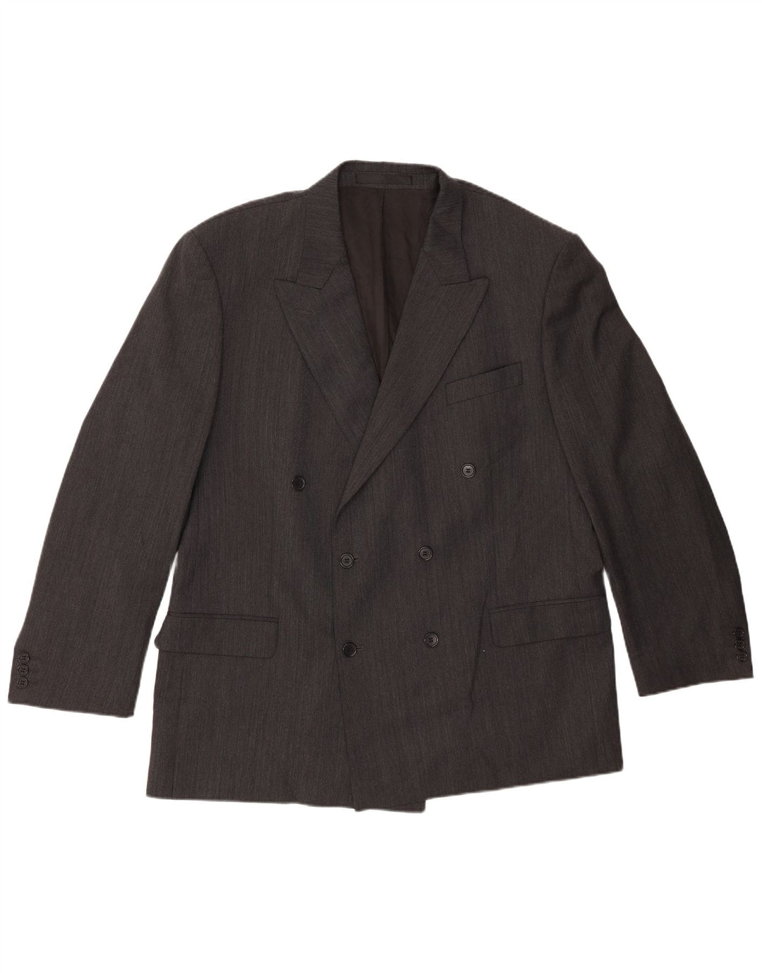 Marks & Spencer Ανδρικό σακάκι με διπλό στήθος UK 46 3XL Grey Polyester