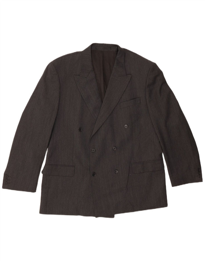 Marks & Spencer Ανδρικό σακάκι με διπλό στήθος UK 46 3XL Grey Polyester
