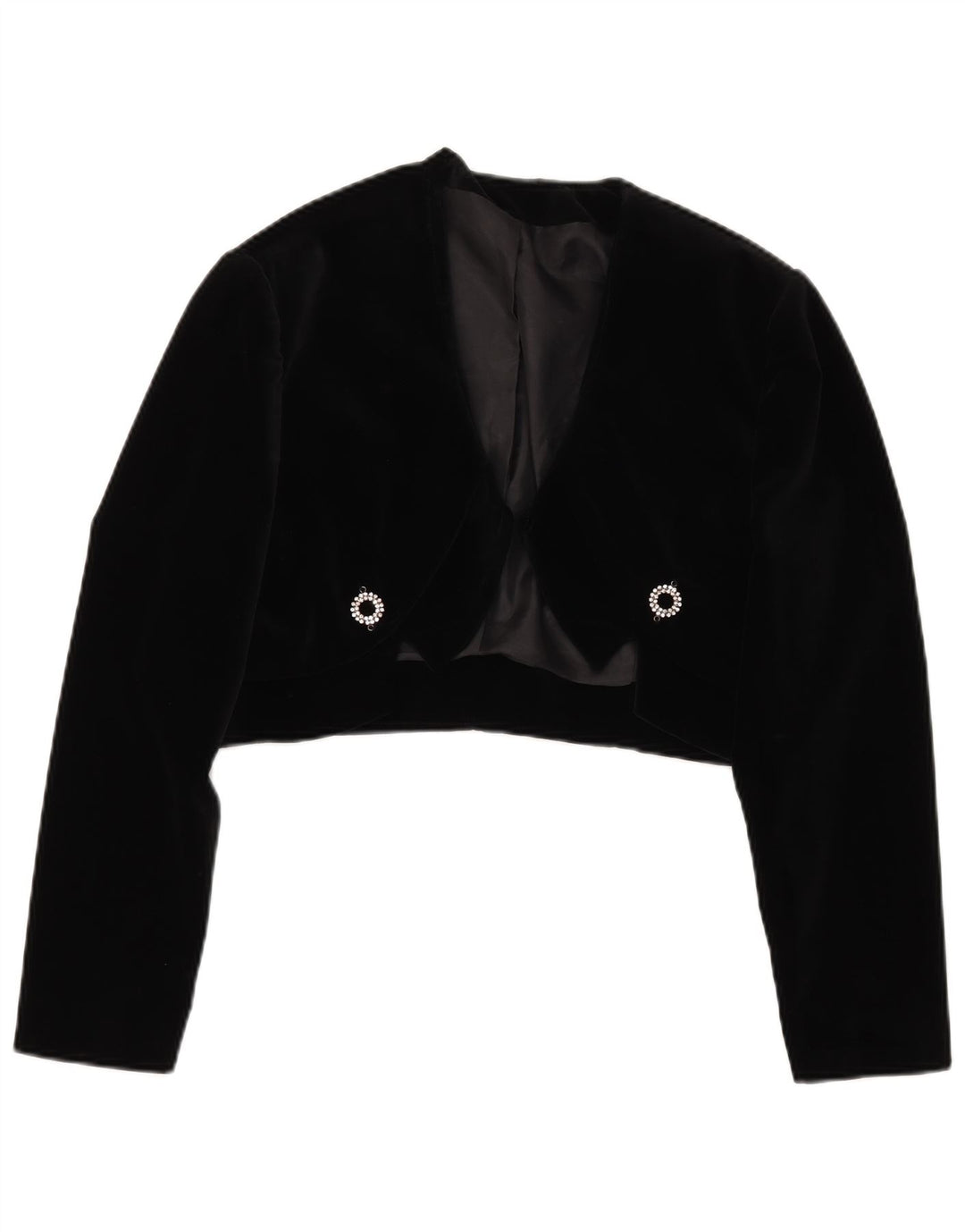 Vintage Γυναικείο μπουφάν Bolero IT 48 XL Μαύρο Βαμβακερό