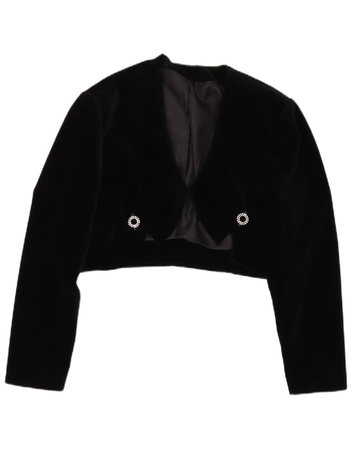 Vintage Γυναικείο μπουφάν Bolero IT 48 XL Μαύρο Βαμβακερό