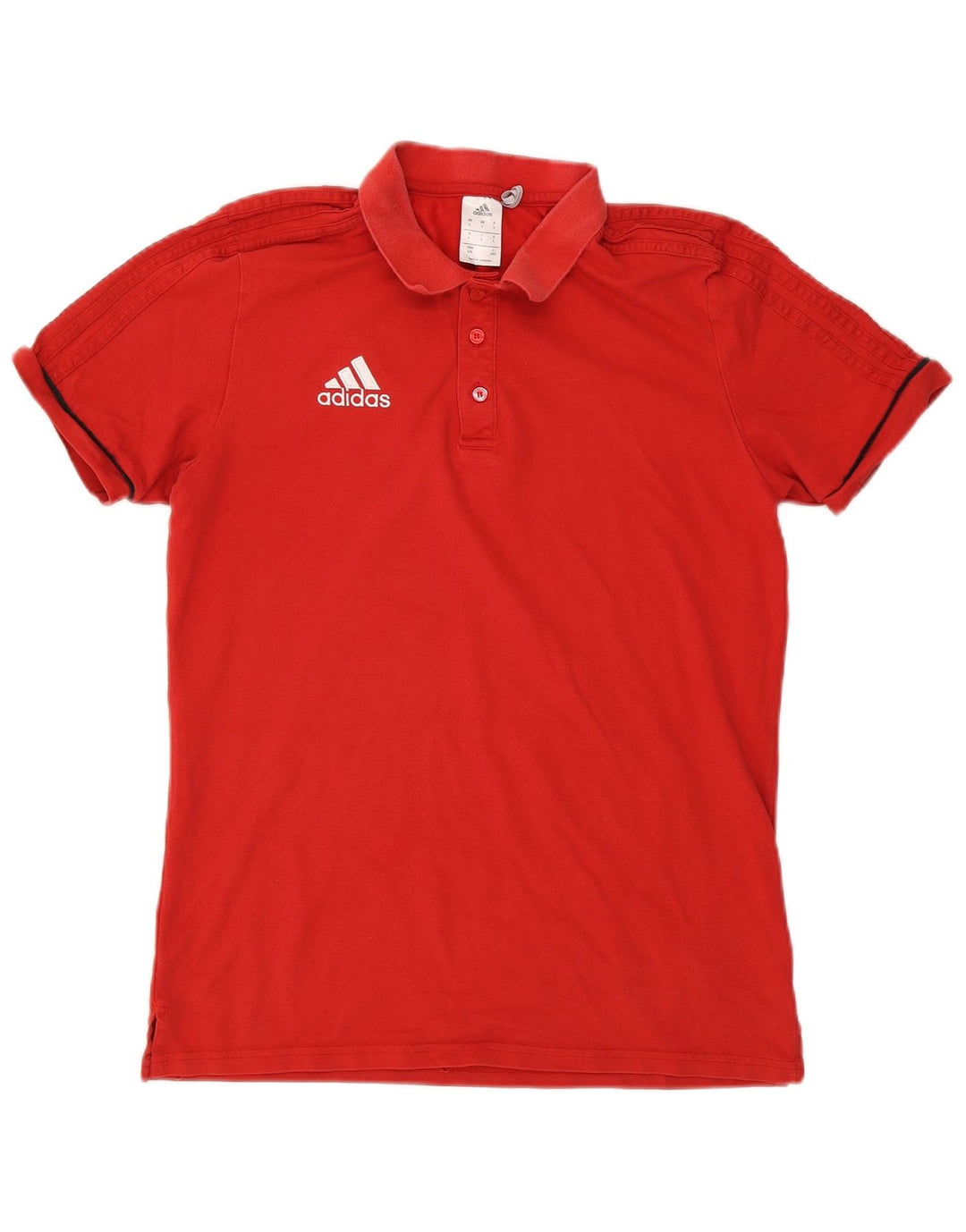 Ανδρικό πουκάμισο Adidas Climalite Polo μεγάλο κόκκινο βαμβακερό