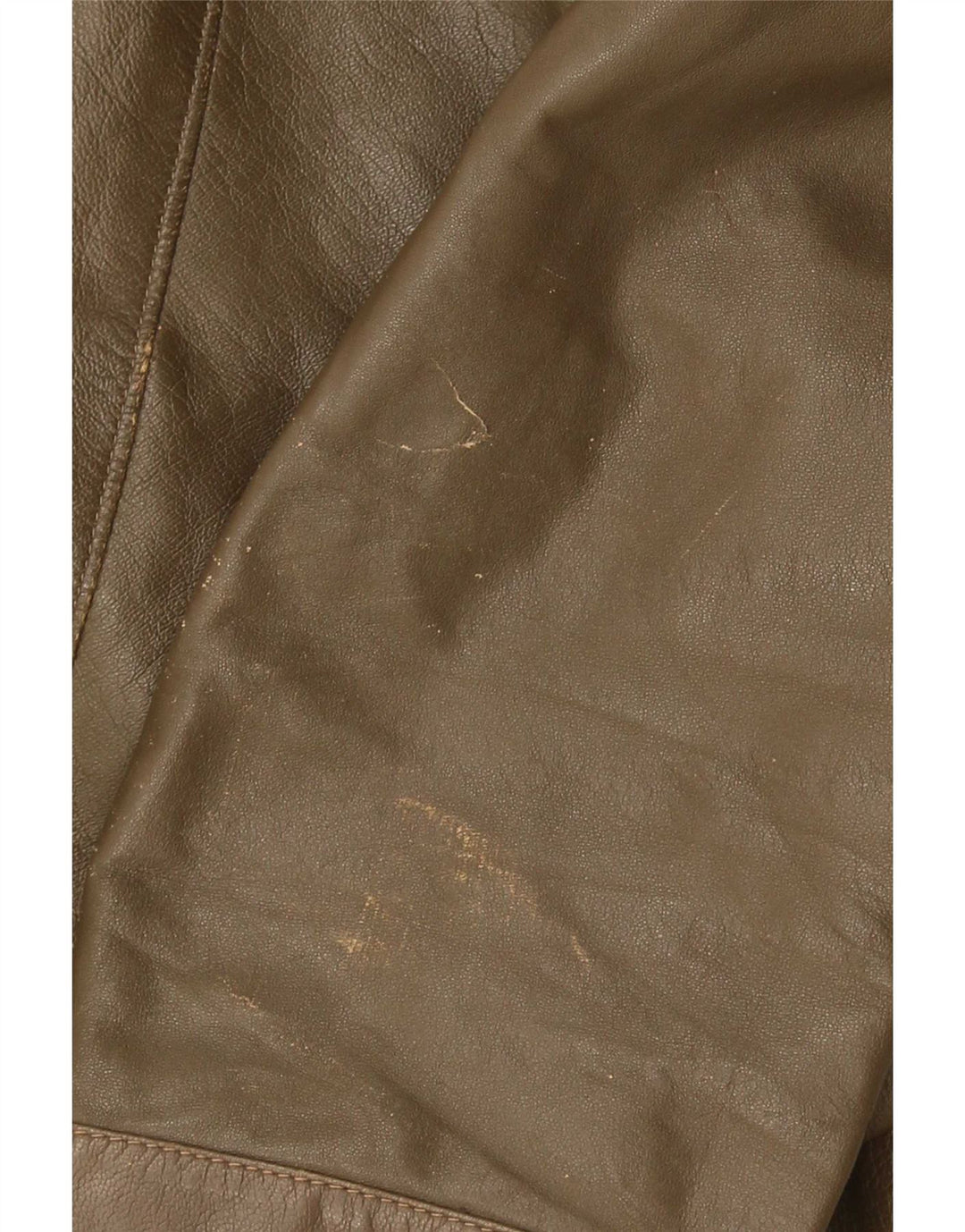 Vintage Ανδρικό Δερμάτινο Μπουφάν UK 38 Medium Khaki Leather