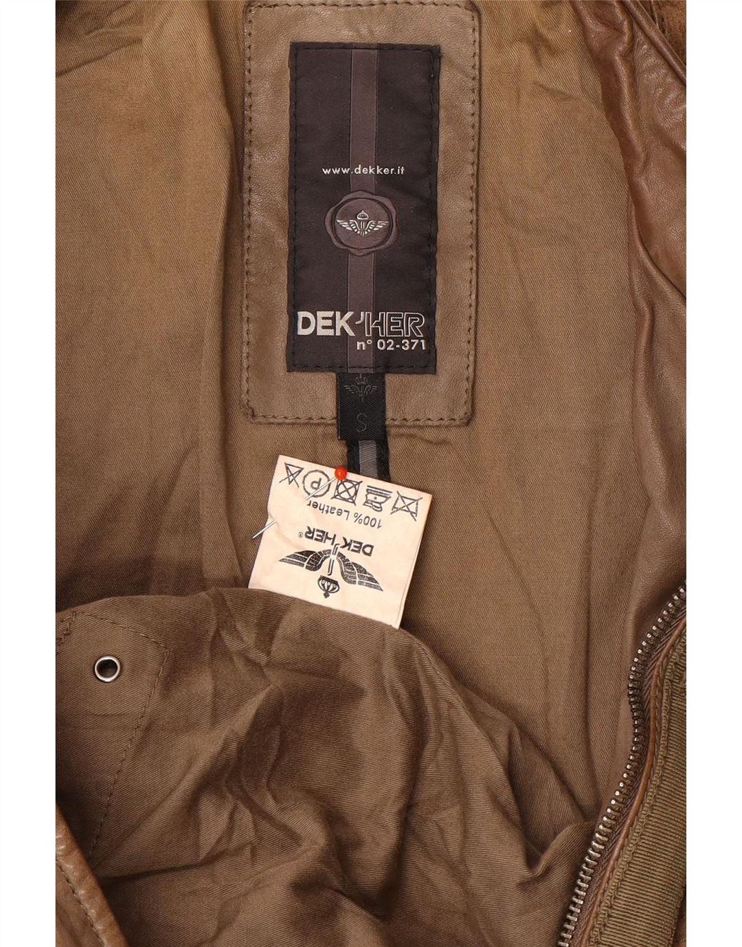Dekker Γυναικείο Δερμάτινο Μπουφάν Racer UK 10 Small Brown Δερμάτινο