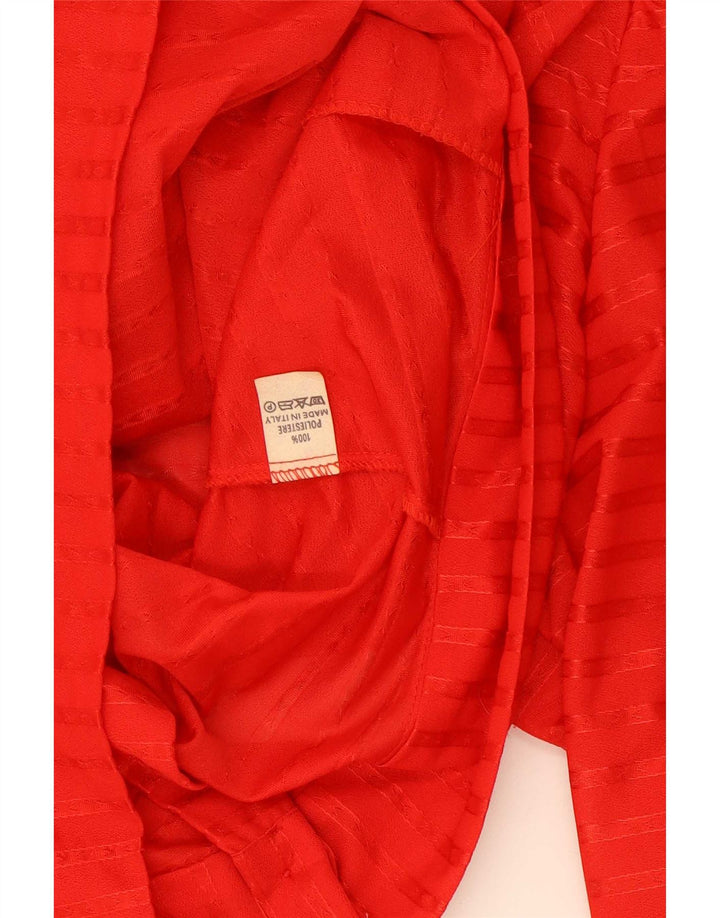 Vintage Γυναικείο πουκάμισο Crop Μπλούζα US 5 Small Red Ride Polyester