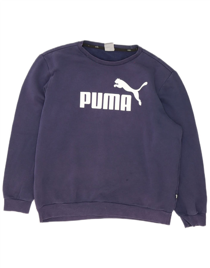 Ανδρικό γραφικό φούτερ Puma Jumper Μεγάλο Ναυτικό Βαμβακερό