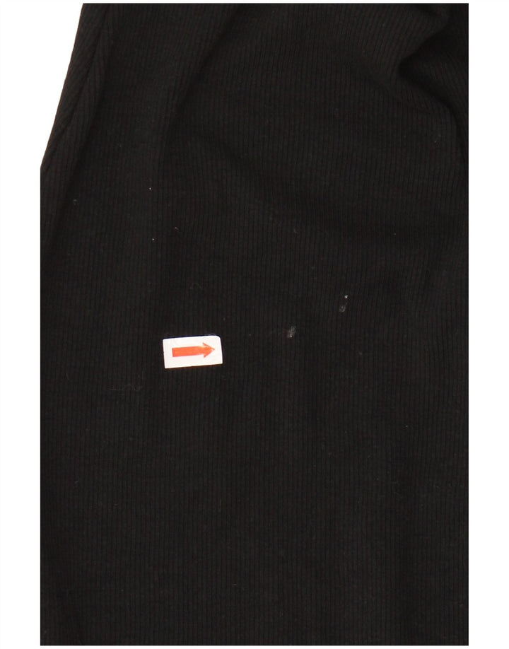 Γυναικείο μακρυμάνικο Bodycon φόρεμα ZARA UK 8 Μικρό μαύρο βαμβακερό