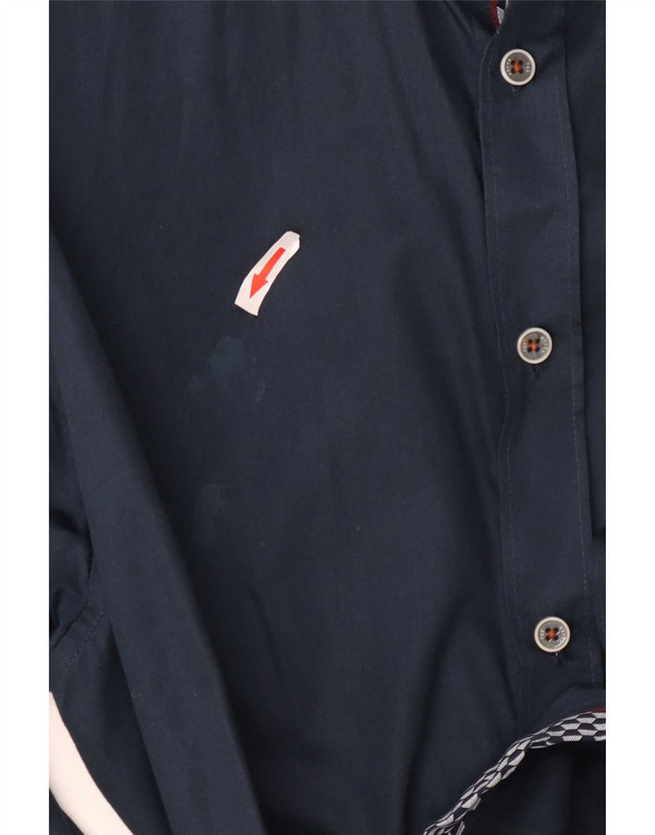Ανδρικό πουκάμισο Ted Baker Νούμερο 6 2XL Navy Blue Βαμβακερό