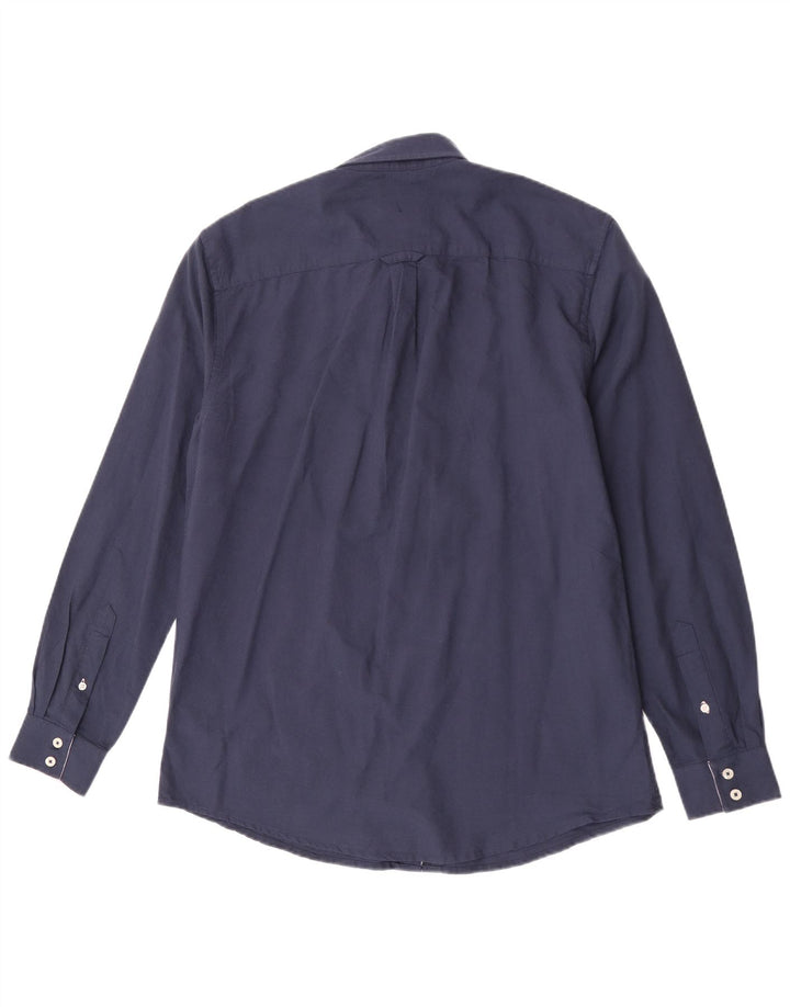 Ανδρικό πουκάμισο Crew Clothing Classic Fit, μεσαίο μπλε βαμβακερό