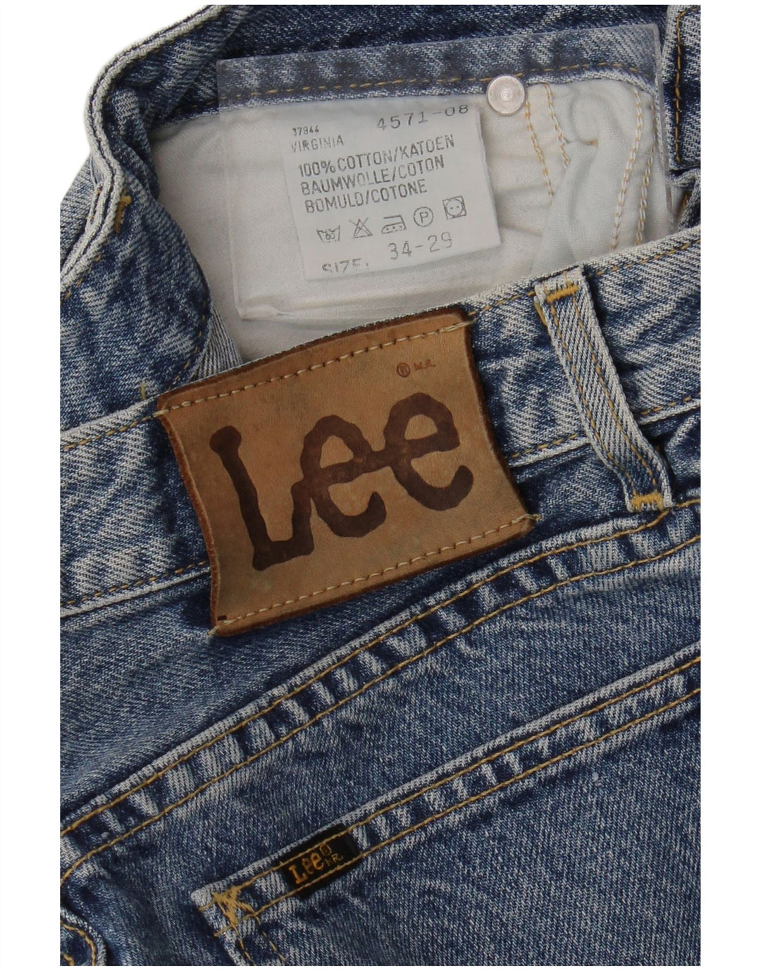 Γυναικείο ψηλό κωνικό τζιν LEE LEE W34 L29 Μπλε βαμβακερό