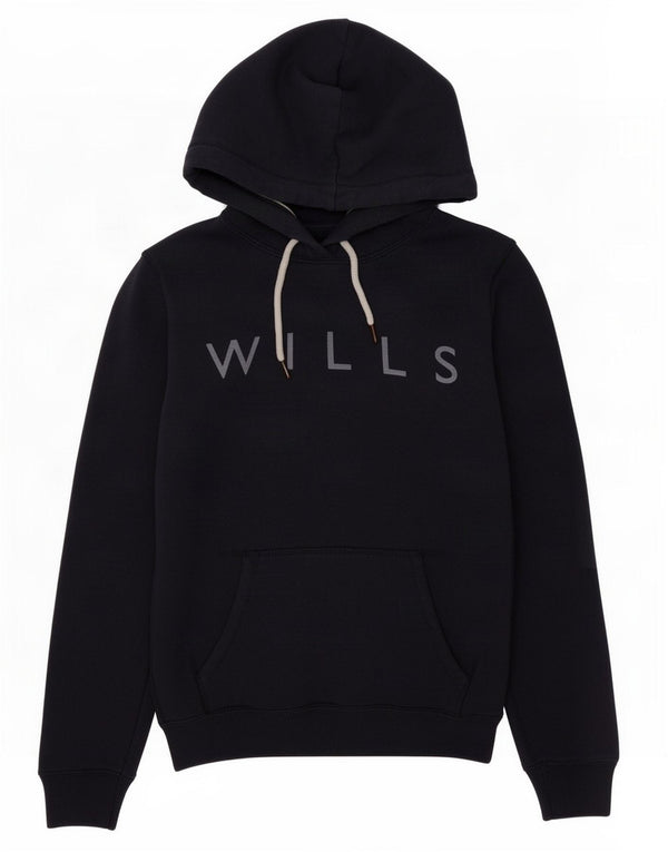 Jack Wills Γυναικείο γραφικό μπλουζάκι με κουκούλα UK 8 Small Navy Blue Cotton
