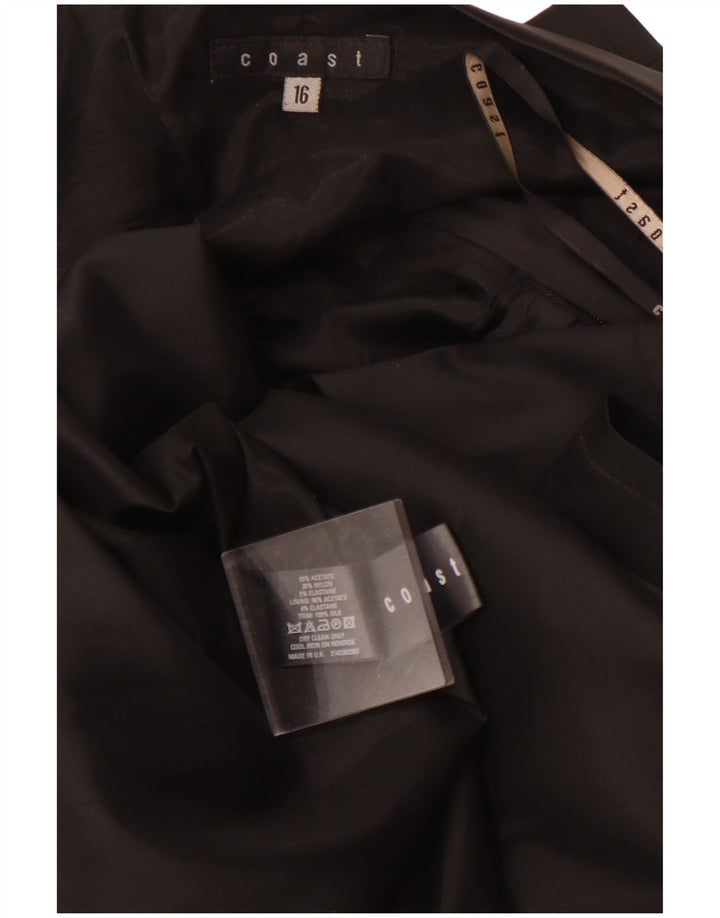 Γυναικείο Maxi Halter φόρεμα COAST UK 16 Large Black Acetate