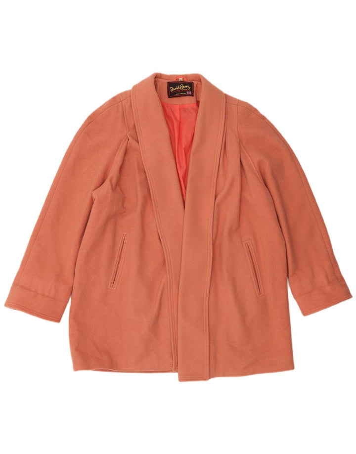 Γυναικείο ανοιχτό πανωφόρι David Barry UK 18 XL Pink New Wool