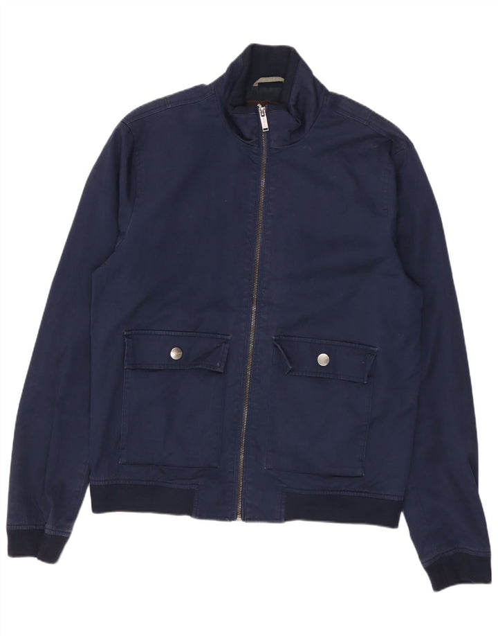 Michael Kors Ανδρικό Bomber Jacket UK 36 Small Navy Blue Viscose